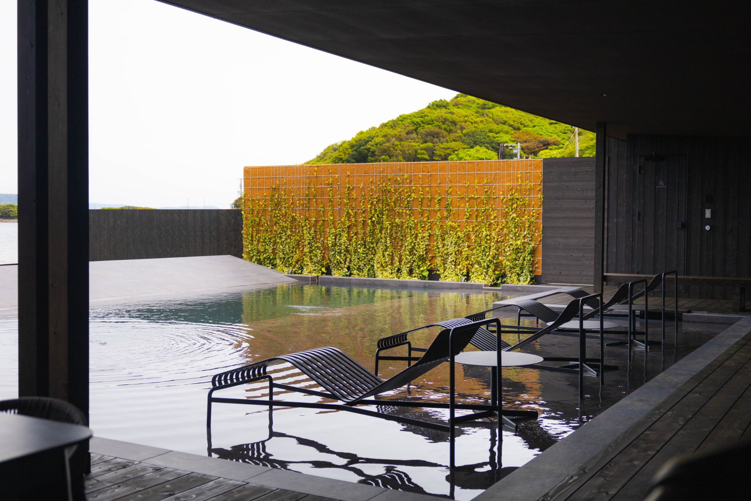 Sunset at the infinity pool for two